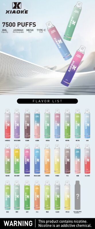 Xiaoke枭客7500口一次性抛弃式電子煙